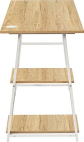 Γραφείο Υπολογιστή Με 2 Ράφια (120x50x73) Spitishop Muse Natural/White