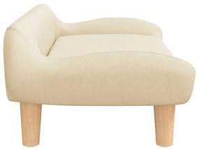 vidaXL Καναπές Παιδικός κρεμ 70x40x24 εκ. από Ύφασμα