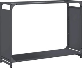 vidaXL Ράφι Καυσόξυλων Ανθρακί 90x28x65 εκ. Χάλυβας ψυχρής έλασης