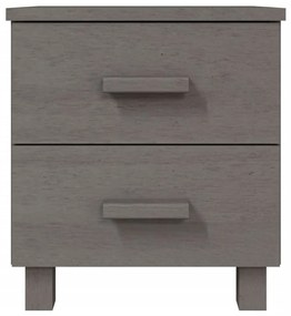 vidaXL Κομοδίνο HAMAR Ανοιχτό Γκρι 40 x 35 x 44,5εκ. Μασίφ Ξύλο Πεύκου