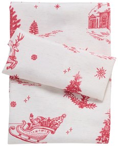 DAS HOME CHRISTMAS RUNNER 45Χ140 0772 ECRU, RED