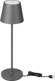 V-TAC Πορτατίφ με Γκρι Καπέλο και Γκρι Βάση