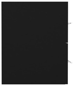 Ντουλάπι Μπάνιου με Νιπτήρα Μαύρο από Επεξεργασμένο Ξύλο - Μαύρο