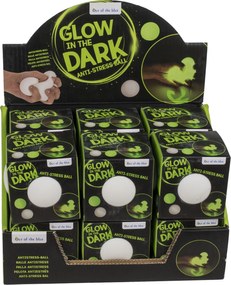 Μπαλίτσα Αντιστρές Μαλακή Που Φωσφορίζει Στο Σκοτάδι Λευκό Φ7cm