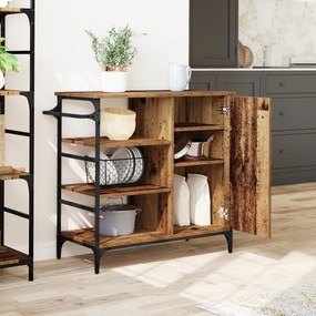 vidaXL Τροχόσπιτο Κουζίνας Παλιό Ξύλο 87,5x38,5x84,5 cm Κατασκευασμένο από Ξύλο
