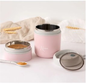 Θερμοδοχείο Φαγητού Kiokids με Κουταλάκι Ροζ 710ml.