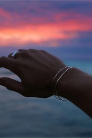 Stewehome Βραχιόλι φίδι από 925 ασήμι Πράσινο