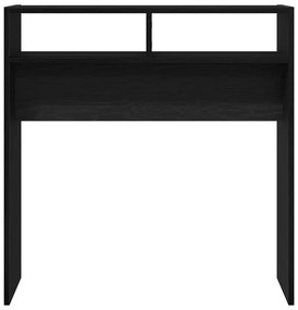 vidaXL Τραπέζι κονσόλας Μαύρη δρυς 78 x 30 x 80 εκ. Επεξεργασμένο ξύλο
