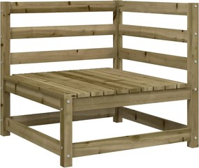 vidaXL Καναπές Κήπου Γωνιακός 70x70x67 εκ. Επεξ. Πεύκου
