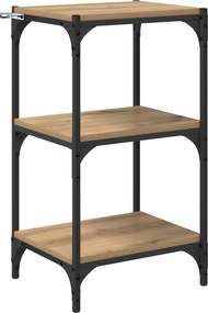 vidaXL Βιβλιοθήκη 3 επιπέδων 40 x 33 x 70,5 εκ. artisan δρυς