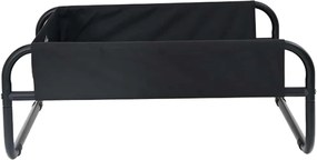 vidaXL Κρεβάτι Σκύλου Μαύρο 75 x 75 x 30 εκ. Ατσάλι