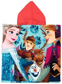 Πόντσο Θαλάσσης Quick Dry Disney Home Frozen 27 50X100 Sky Blue 100% Microfiber - Disney Home