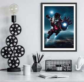 Πόστερ &amp;  Κάδρο  Iron Man MV045 40x50cm Μαύρο Ξύλινο Κάδρο (με πόστερ)