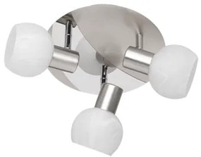 Σποτ Τρίφωτη Ροζέτα 3xE14 Ø22cm Nickel Matt Trio Lighting Antibes R80173007