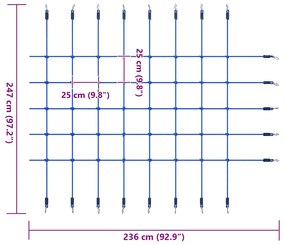 vidaXL Δίχτυ Αναρρίχησης Μπλε 200 x 150 εκ.