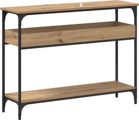 vidaXL Τραπέζι κονσόλας artisan δρυς 100 x 29 x 75 εκ.