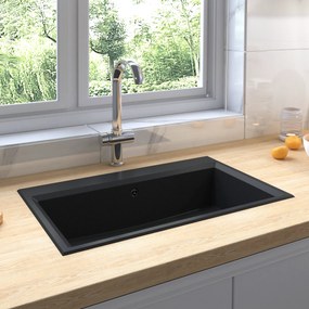 vidaXL Κουζίνα Σιντρι Μαύρο 790x500x193 εκ Γρανίτης