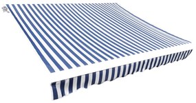 vidaXL Τεντόπανο Μπλε / Λευκό 450 x 300 εκ. από Καραβόπανο