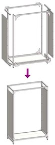 Ράφι για καυσόξυλα Λευκό 60x28x90 cm Ατσάλι ψυχρής έλασης - Λευκό