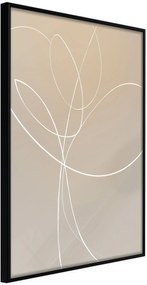 Αφίσα - White Tulip - 40x60 - Μαύρο - Χωρίς πασπαρτού