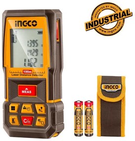 Μετρητής Αποστάσεων Laser Μαύρο 100m HLDD1008 INGCO HLDD1008