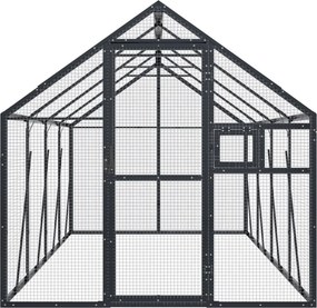 vidaXL Κλουβί Ανθρακί 1,79 x 4 x 1,85 μ. από Αλουμίνιο