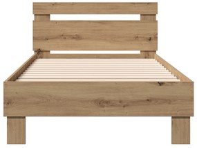 vidaXL Κρεβάτι από ξύλο δρυός, 90 x 190 εκ., φτιαγμένο από στέρεα ξύλα.
