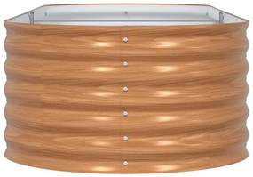 vidaXL Υπερυψωμένη Ζαρντινιέρα Καφέ 240 x 80 x 44 cm Ατσάλι
