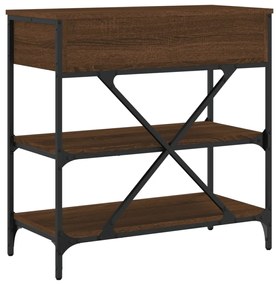 vidaXL Τραπέζι Κονσόλα Καφέ Δρυς 75x34,5x75 εκ. Επεξεργασμένο Ξύλο