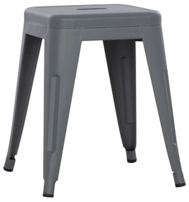 ΣΚΑΜΠΟ ΜΕΤΑΛΛΙΚΟ MELITA HM0096.50 ΣΕ ΓΚΡΙ ΜΑΤ ΧΡΩΜΑ 39x39x46Υεκ. (1 Τεμμάχια)