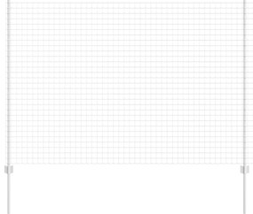 Τείχος και Πόστ Ασημί 1,5 x 10 m Ατσάλι