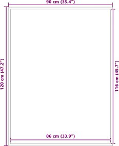 vidaXL Πατάκι Εισόδου Καφέ 90 x 120 εκ.