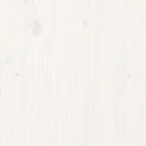 Κεφαλάρι Κρεβατιού Λευκό 122,5x3x80,5 εκ. από Μασίφ Ξύλο Πεύκου - Λευκό
