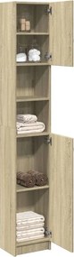 vidaXL Στήλη Μπάνιου Sonoma Δρυς 32 x 25,5 x 190εκ. Επεξεργασμένο Ξύλο