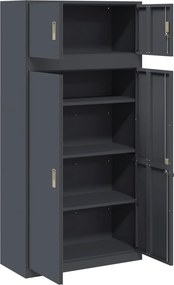 vidaXL Ντουλάπι αποθήκευσης 2 τμχ. Ανθρακί 90 x 40 x 180 cm Ατσάλι