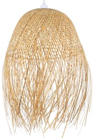 01714 GloboStar® GLOBOSTAR® MANILA 01714 Boho Κρεμαστό Φωτιστικό Οροφής με Ντουί 1 x E27 AC 220-240V IP20 - Μπεζ - Μ45 x Π45 x Υ60cm