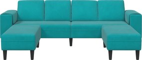 vidaXL Καναπές σαλονιού 3 τμχ. Τιρκουάζ