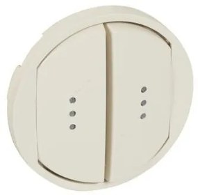 Πλακίδιο Διπλού Φωτεινού Διακόπτη Ivory Celiane 066211 Legrand-66211-Ivory 066211