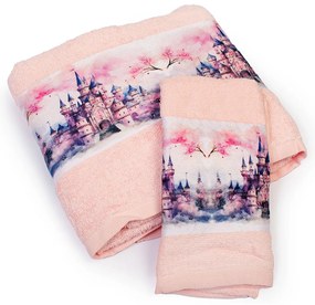 Βρεφικές Πετσέτες (Σετ 2τμχ) Dimcol Fairytale Castle 325 Pink