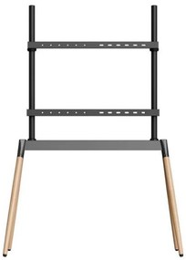 GEMBIRD TV FLOOR STAND 55'-86' BLACK/WOOD MAX VESA 600x400