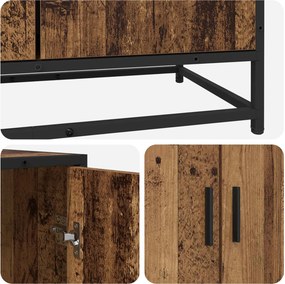 vidaXL Πλαϊνό γραφείο Παλαιωμένο ξύλο 134 x 35 x 76 εκ.