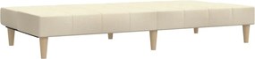 vidaXL Καναπές Κρεβάτι Διθέσιος Κρεμ Υφασμάτινος