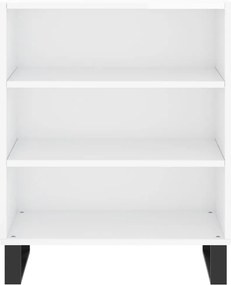 vidaXL Ραφιέρα Γυαλιστερή Λευκή 57 x 35 x 70 εκ. από Επεξεργ. Ξύλο
