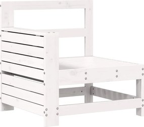 vidaXL Σαλόνι Κήπου Σετ 7 Τεμαχίων Λευκό από Μασίφ Ξύλο Πεύκου