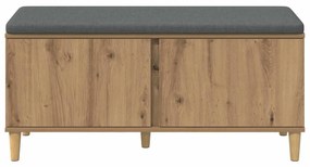 vidaXL Παγκάκι Χαλωρίου με μαξιλάρι Τεχνίτικη Δρυς 100 x 38 x 46 εκ