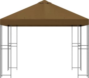 vidaXL Κιόσκι 3 x 3 m Taupe Πολυεστέρας και Χάλυβας 190 gsm