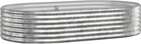 vidaXL Ζαρντινιέρα Ασημί 175x100x36 εκ. Γαλβανισμένος χάλυβας