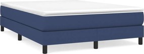 vidaXL Κρεβάτι Boxspring με Στρώμα Μπλε 140x200 εκ. Υφασμάτινο