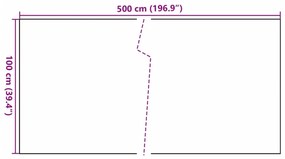 ΔΙΑΧΩΡΙΣΤΙΚΟ ΒΕΡΑΝΤΑΣ ΚΑΦΕ &amp; ΜΑΥΡΟ 500X100 ΕΚ. ΣΥΝΘΕΤΙΚΟ ΡΑΤΑΝ 156258