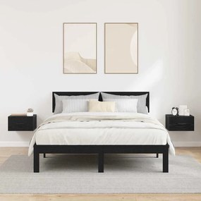 vidaXL Κομοδίνο 2 pcs Μαύρη δρυς 35 x 35 x 20 εκ Επεξεργασμένο ξύλο